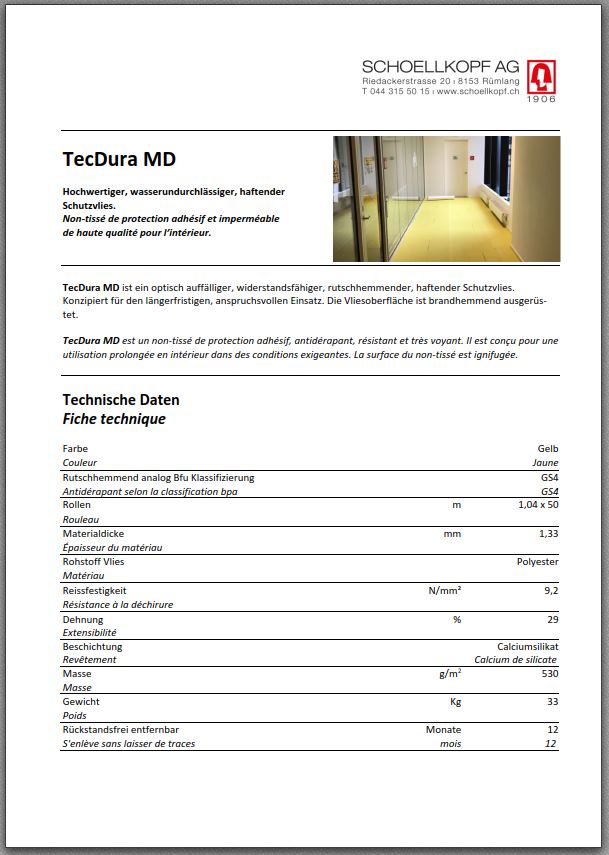 Vorschaubild DB TecDura MD Bodenschutzmatte und Antirutschmatte